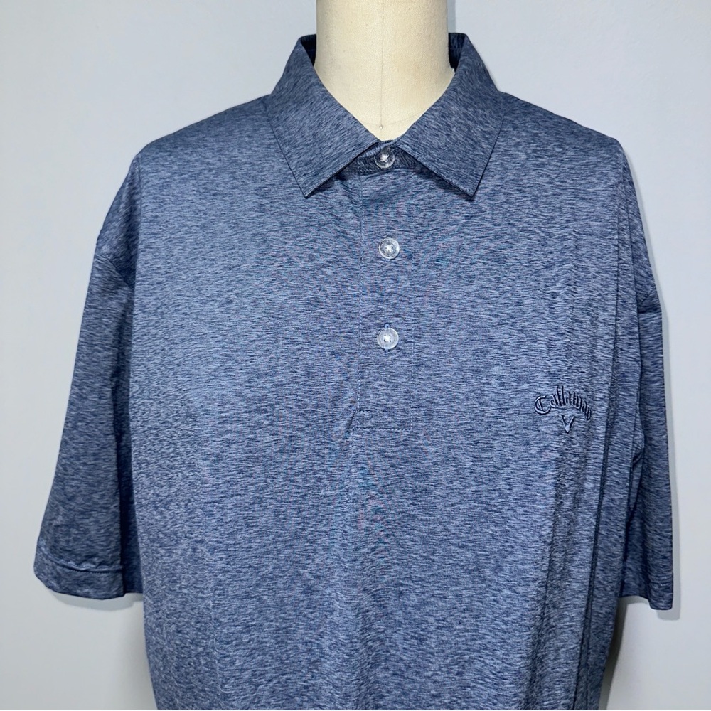 *NWOT* Men's Blue Heather Callaway Golf Polo Shirt, Size M